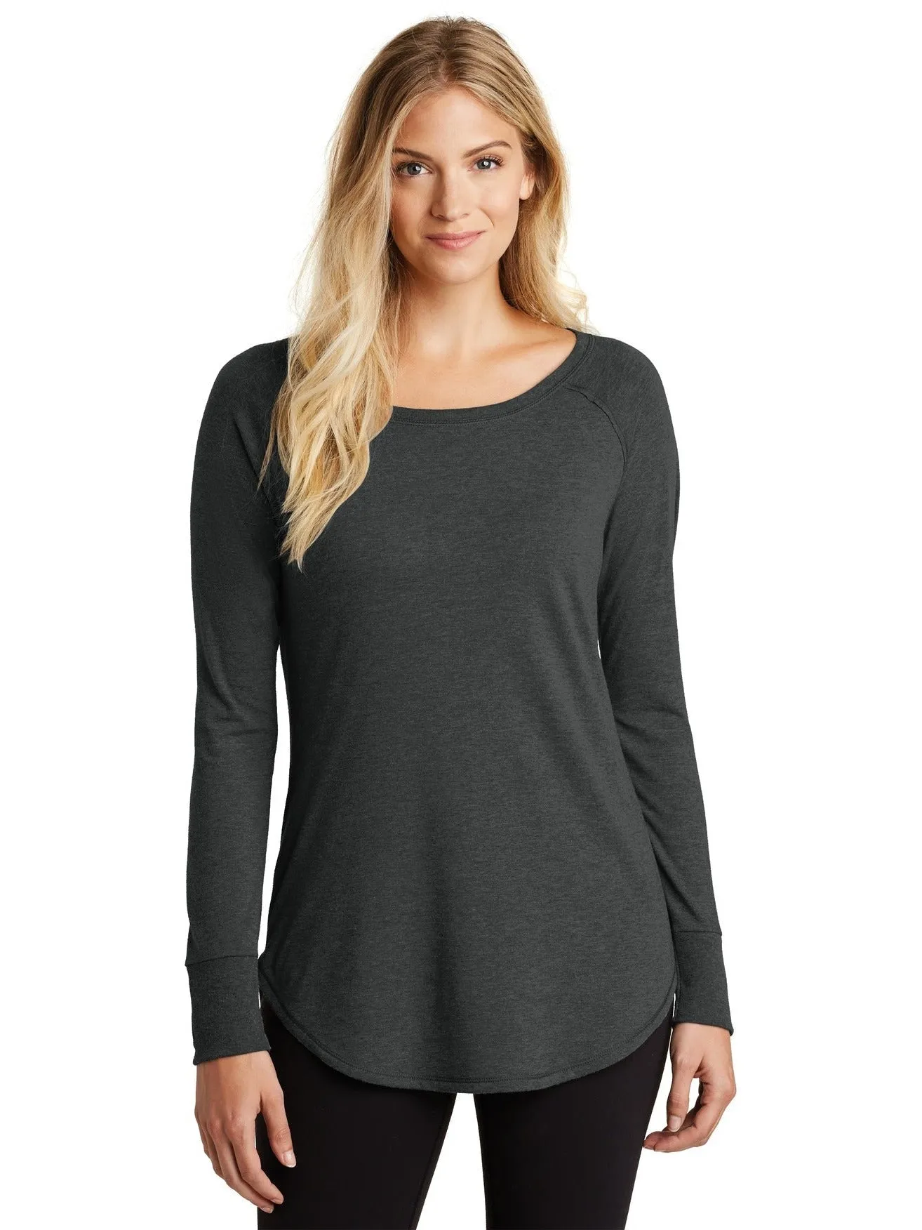 District Ladies Perfect Tri Long Sleeve Tunic Tee