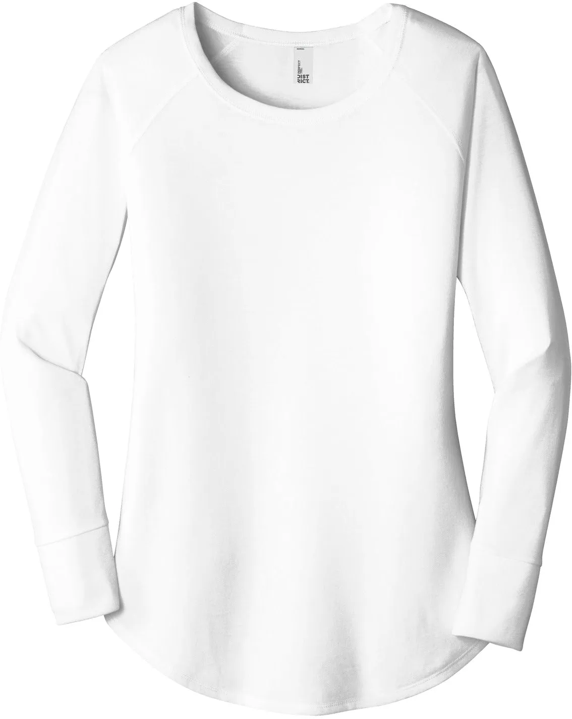 District Ladies Perfect Tri Long Sleeve Tunic Tee