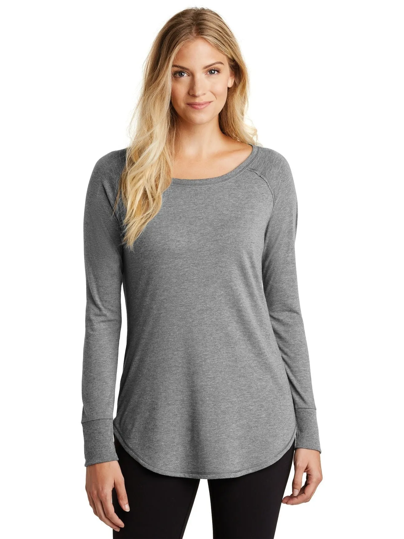 District Ladies Perfect Tri Long Sleeve Tunic Tee