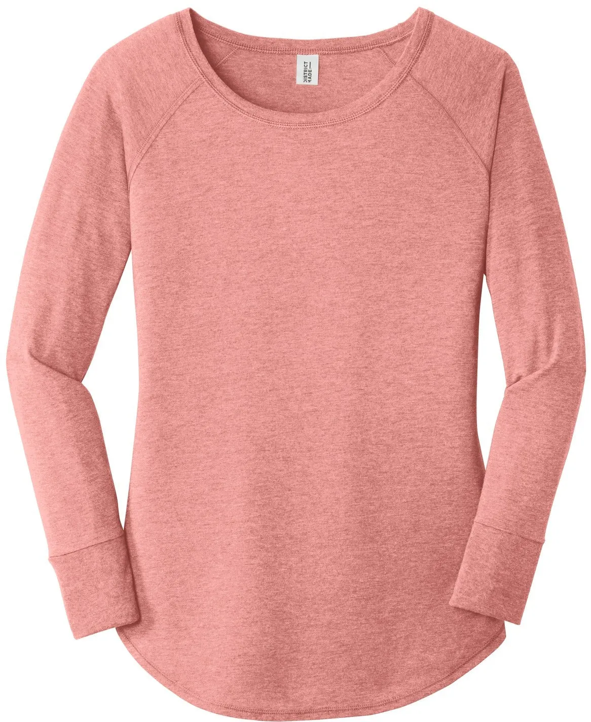 District Ladies Perfect Tri Long Sleeve Tunic Tee