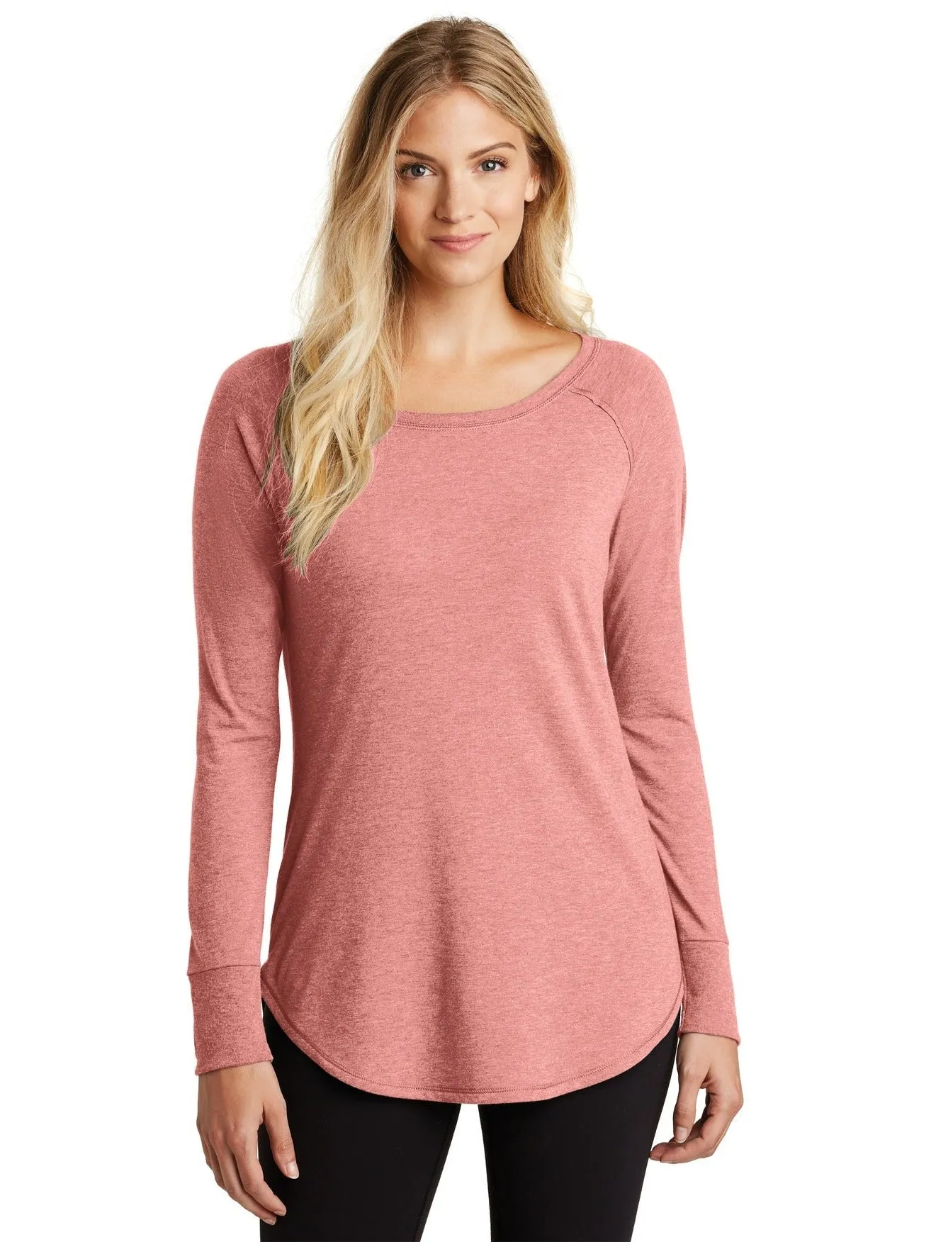 District Ladies Perfect Tri Long Sleeve Tunic Tee