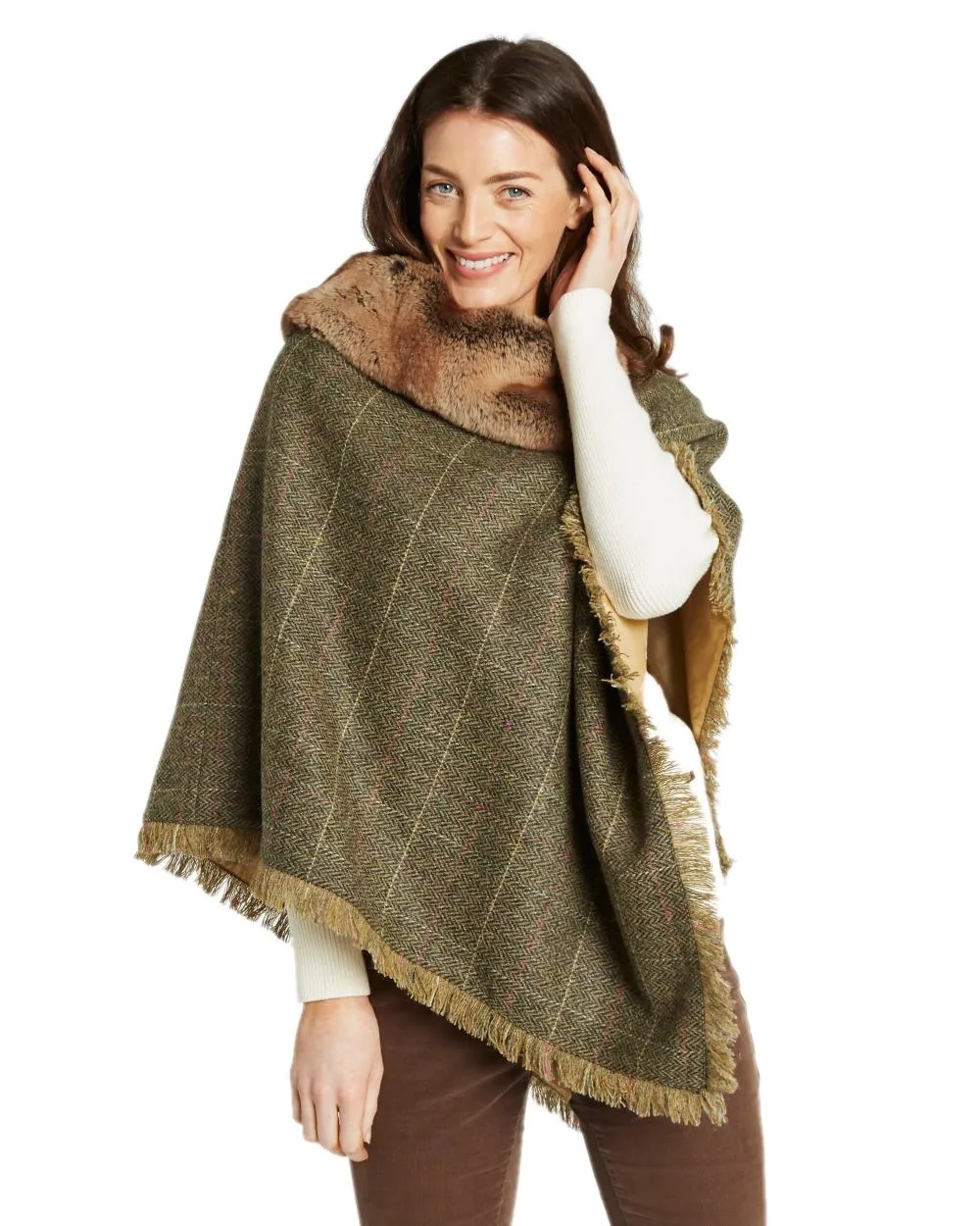 Dubarry Womens Silverfir Tweed Poncho