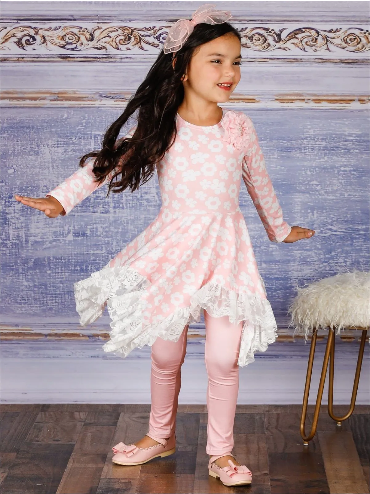 Elegant Me Handkerchief Tunic And Legging Set