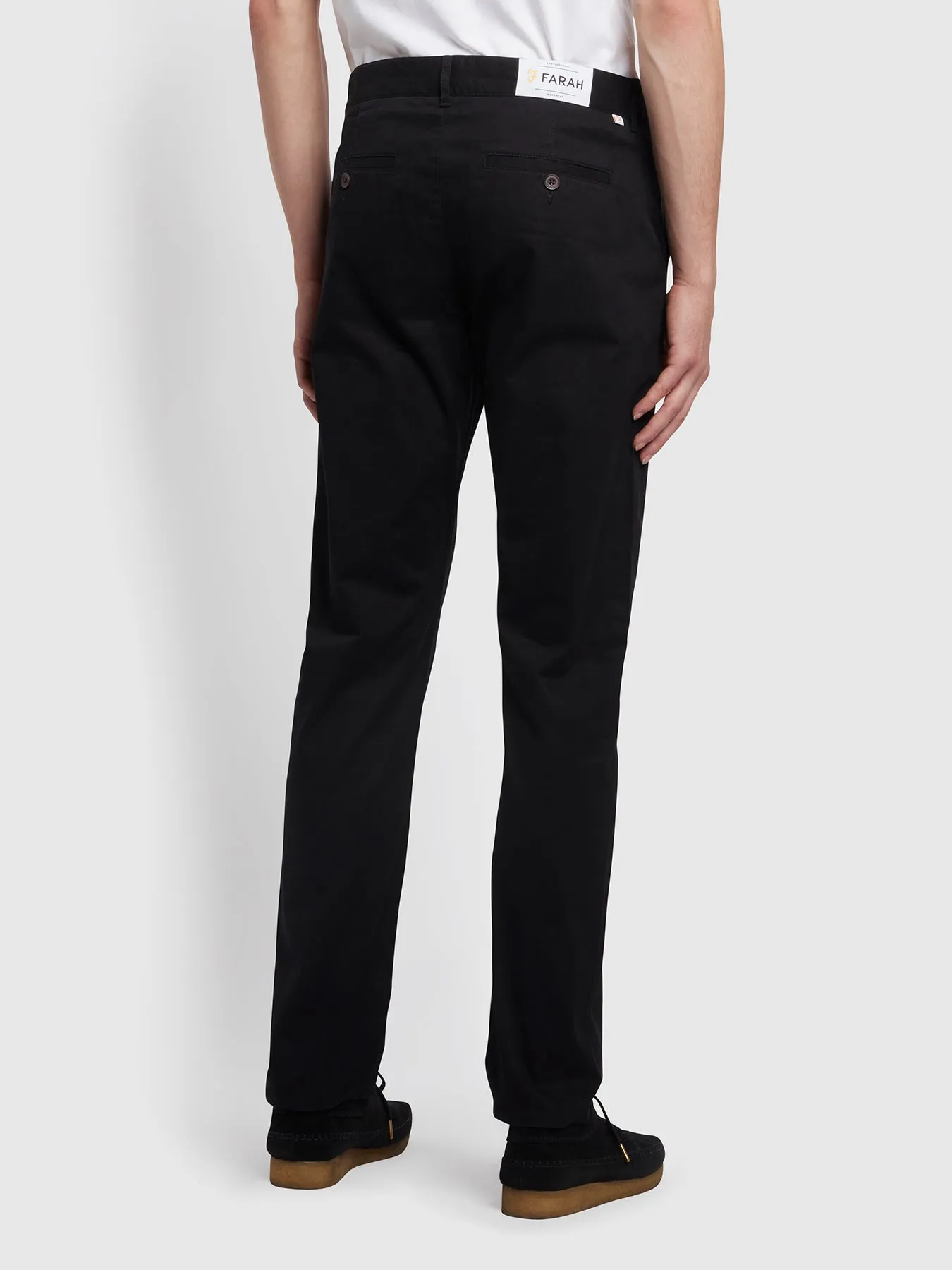 Elm Regular Slim Fit Chinos In Black