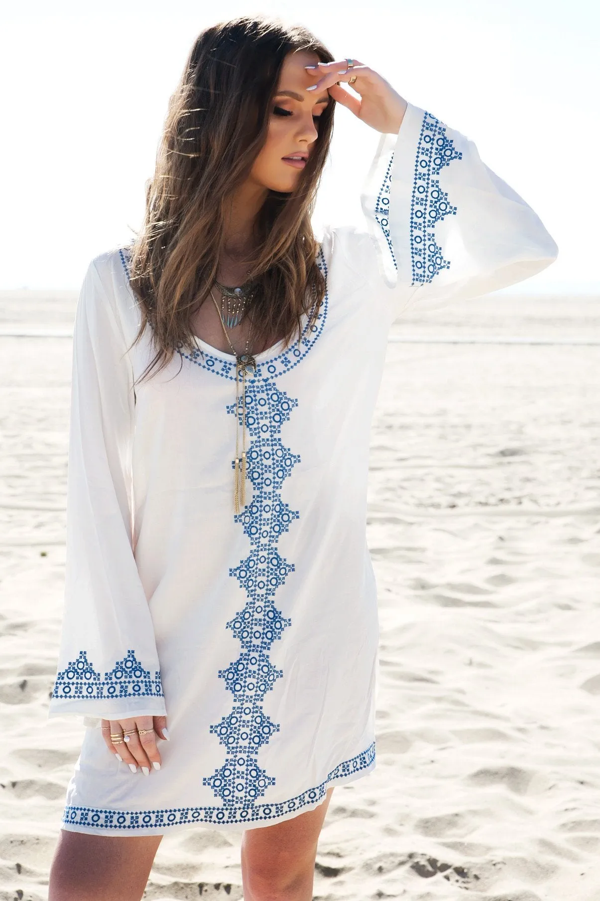 Embroidered Tunic Dress