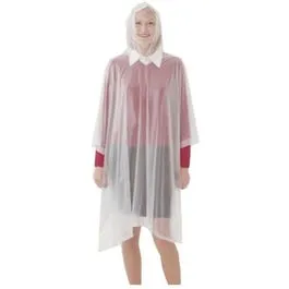 Emergency Poncho, Clear, One Size