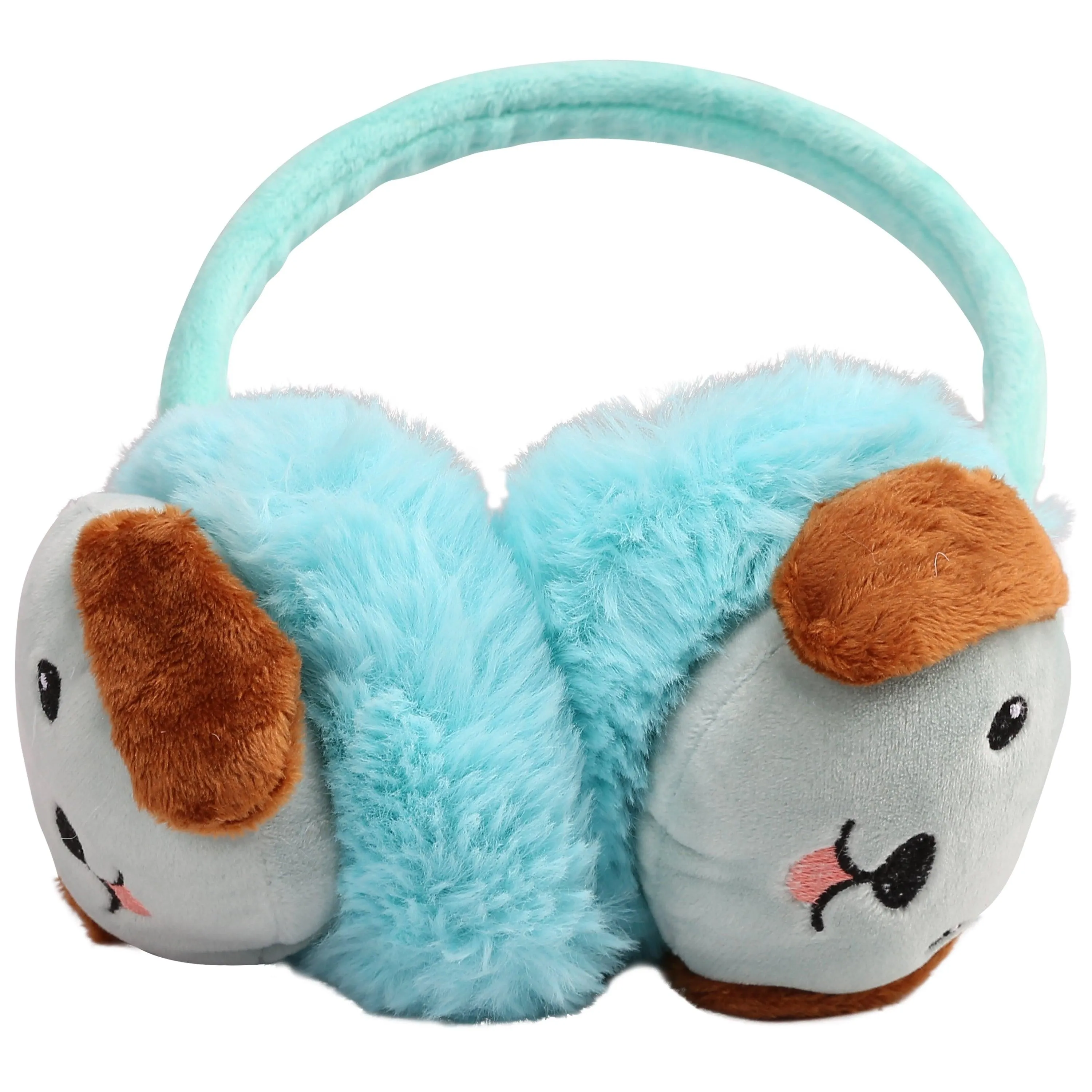 FabSeasons Blue Winter Outdoor Puppy face Ear Muffs