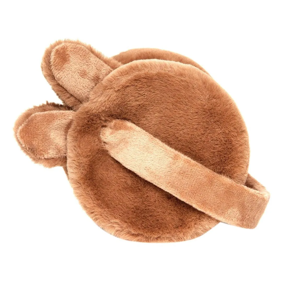 FabSeasons Brown Bunny Winter Outdoor Ear Muffs