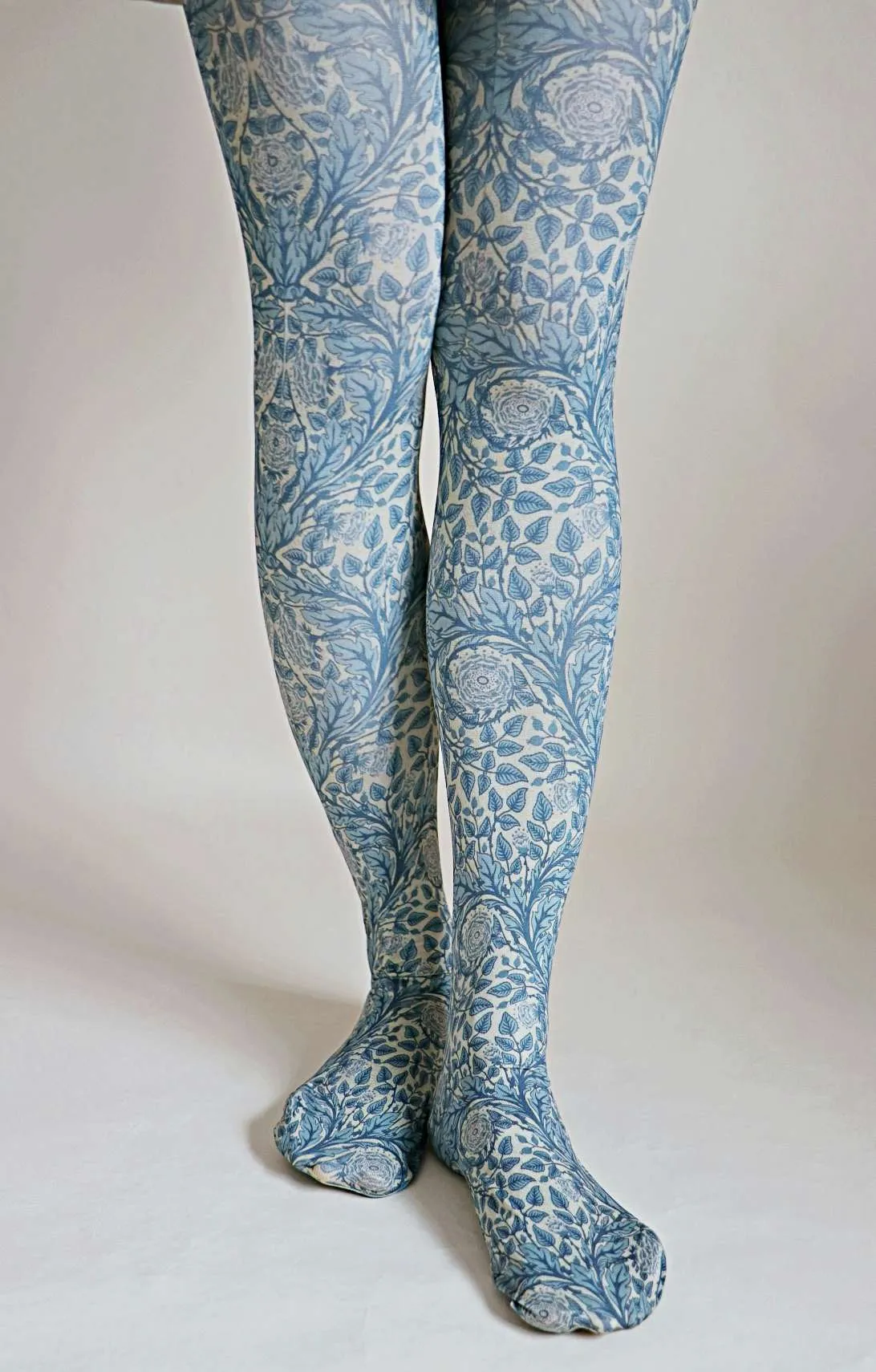 Flower England Textile  By LOS ABGELES COUNTY MUSEUM OF ART Printed Art Tights