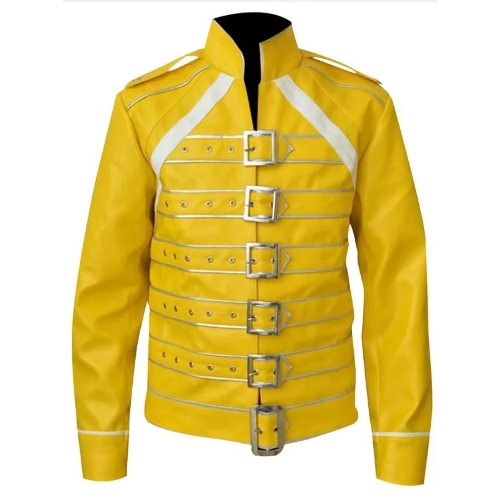 Freddie Mercury Concert Yellow Leather Jacket