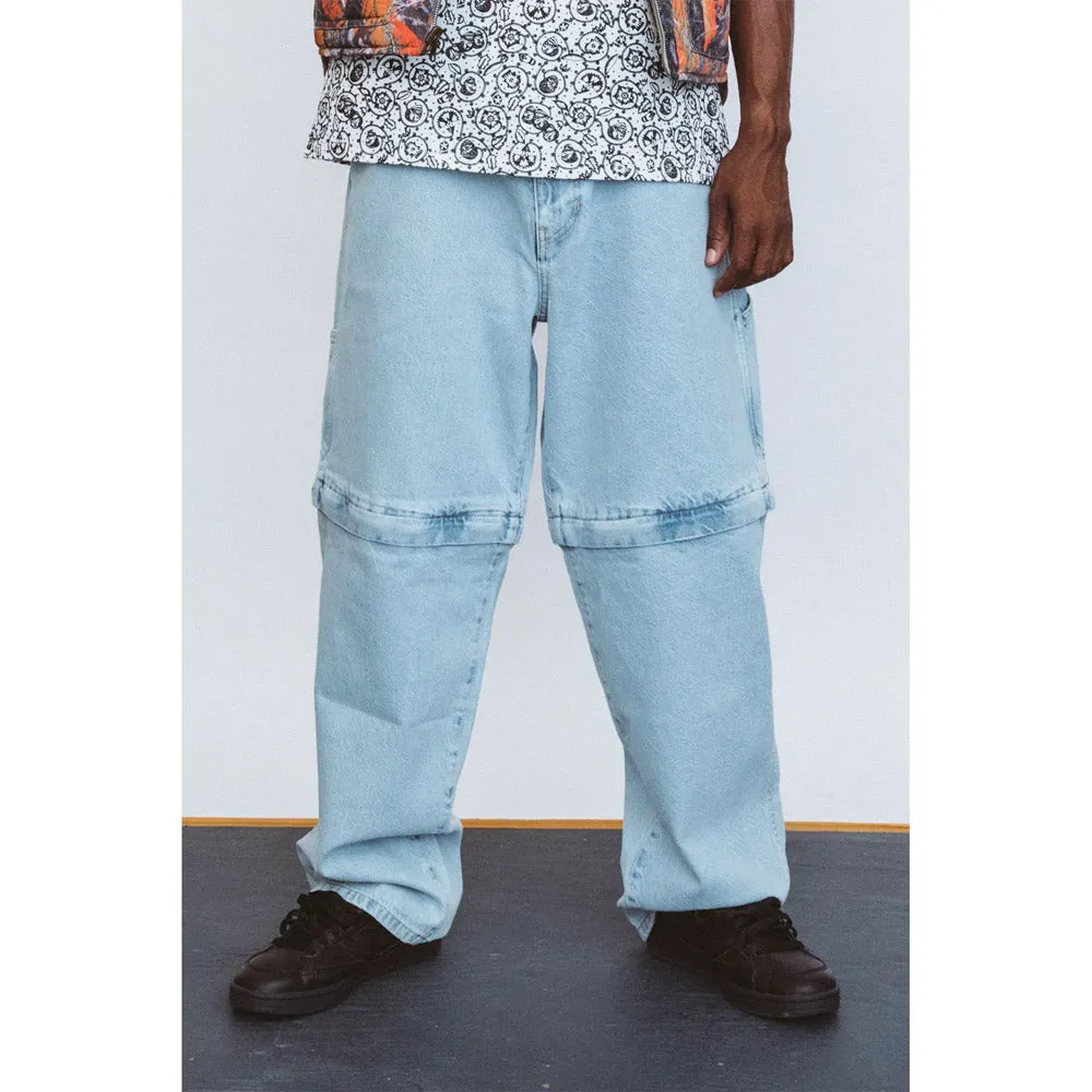 Fucking Awesome - Baggy Zip Off Carpenter Pants Light Blue