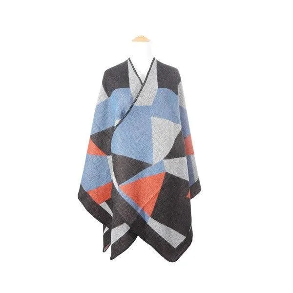 Geometric Pattern Poncho