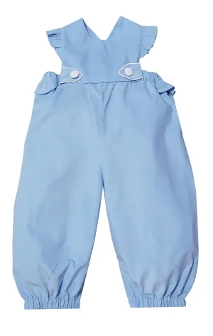 Girl's Blue Corduroy Romper