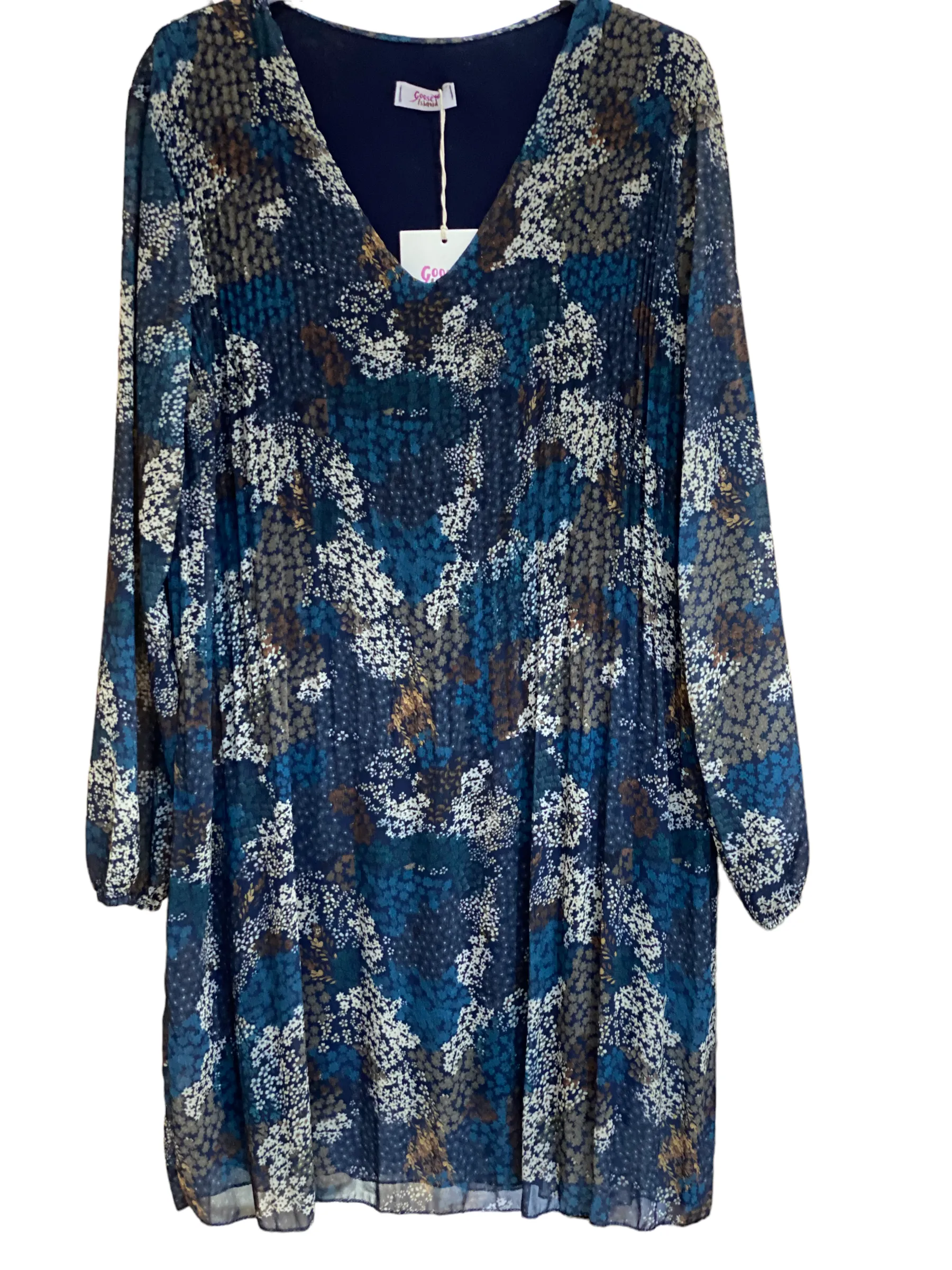 Goose Island 3344 Pleated Ditsy Print Tunic (3 Colours)