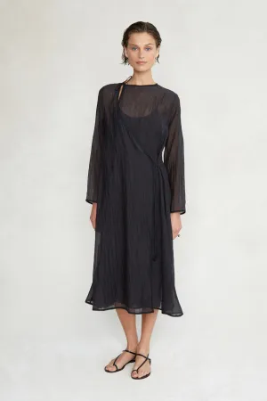 Heather Wrap Dress Caviar