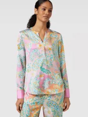 Herzen’s Angelegenheit Silk Tunic Blouse In A Multi Print 25241-6169 Col 241037