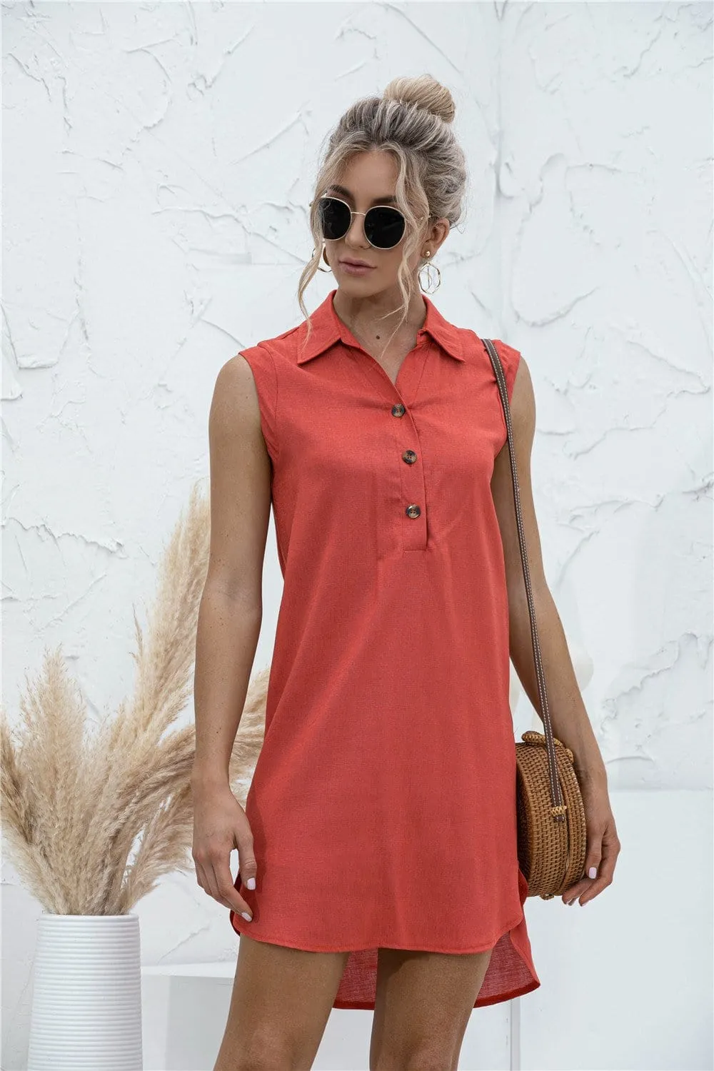 High-Low Button Tunic