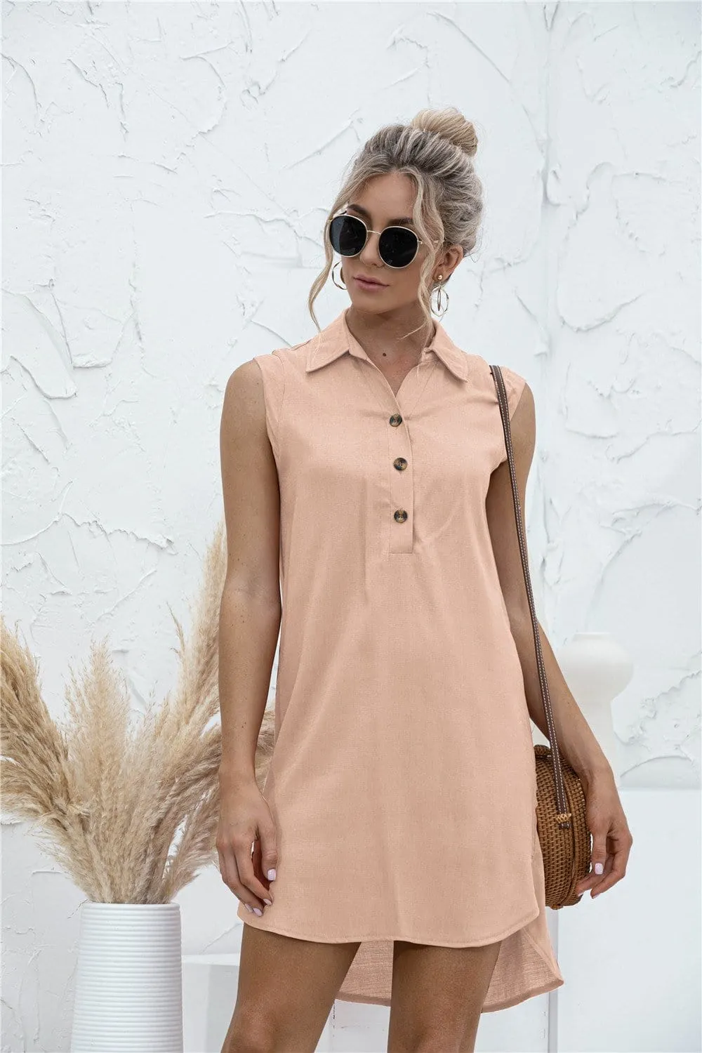 High-Low Button Tunic