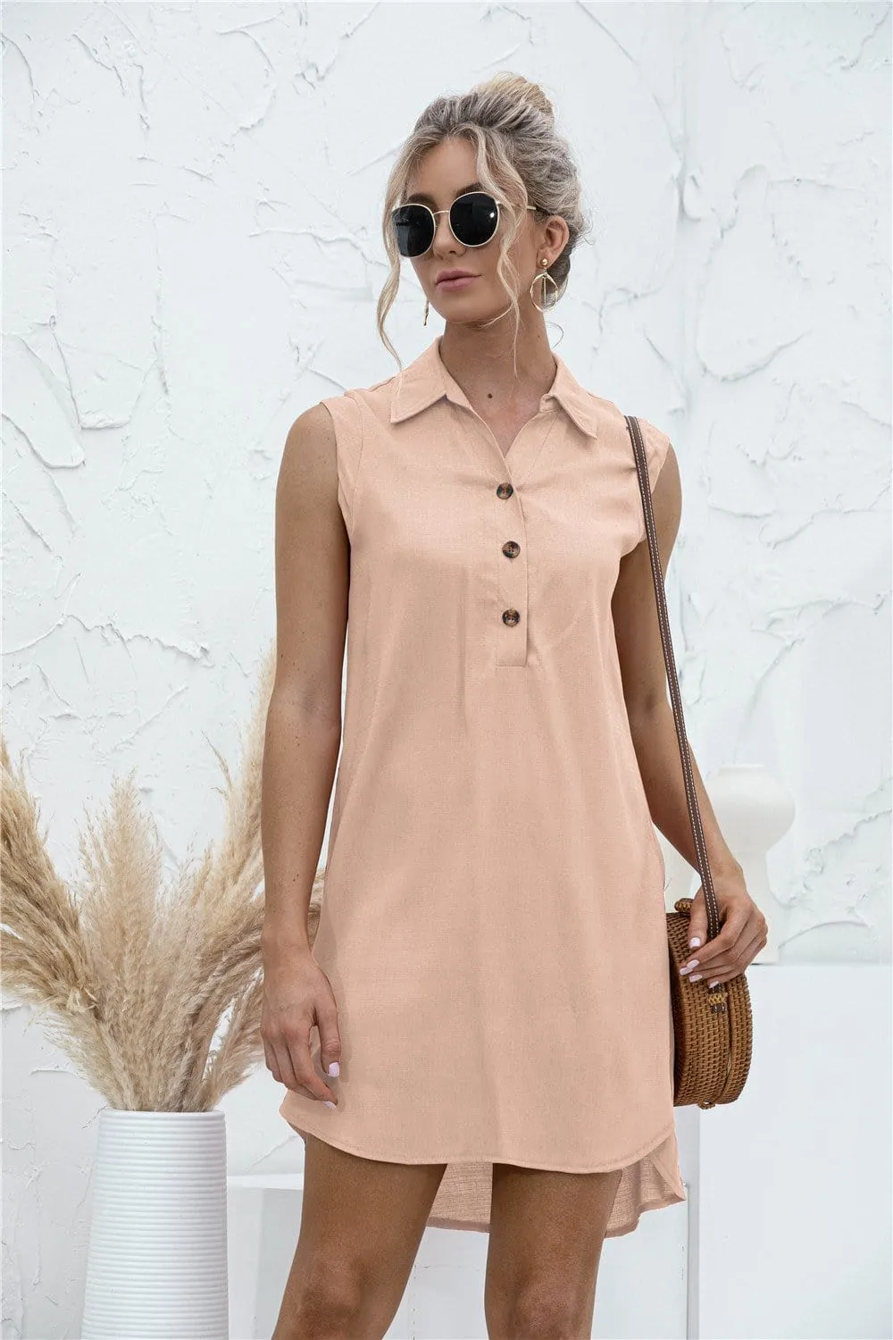 High-Low Button Tunic