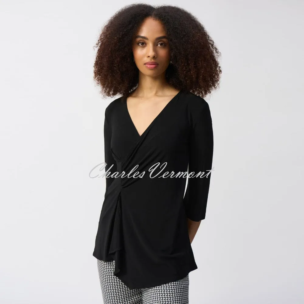 Joseph Ribkoff V-Neck Draped Tunic Top - Style 251232