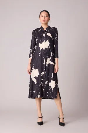 Julia Print Dress - Black