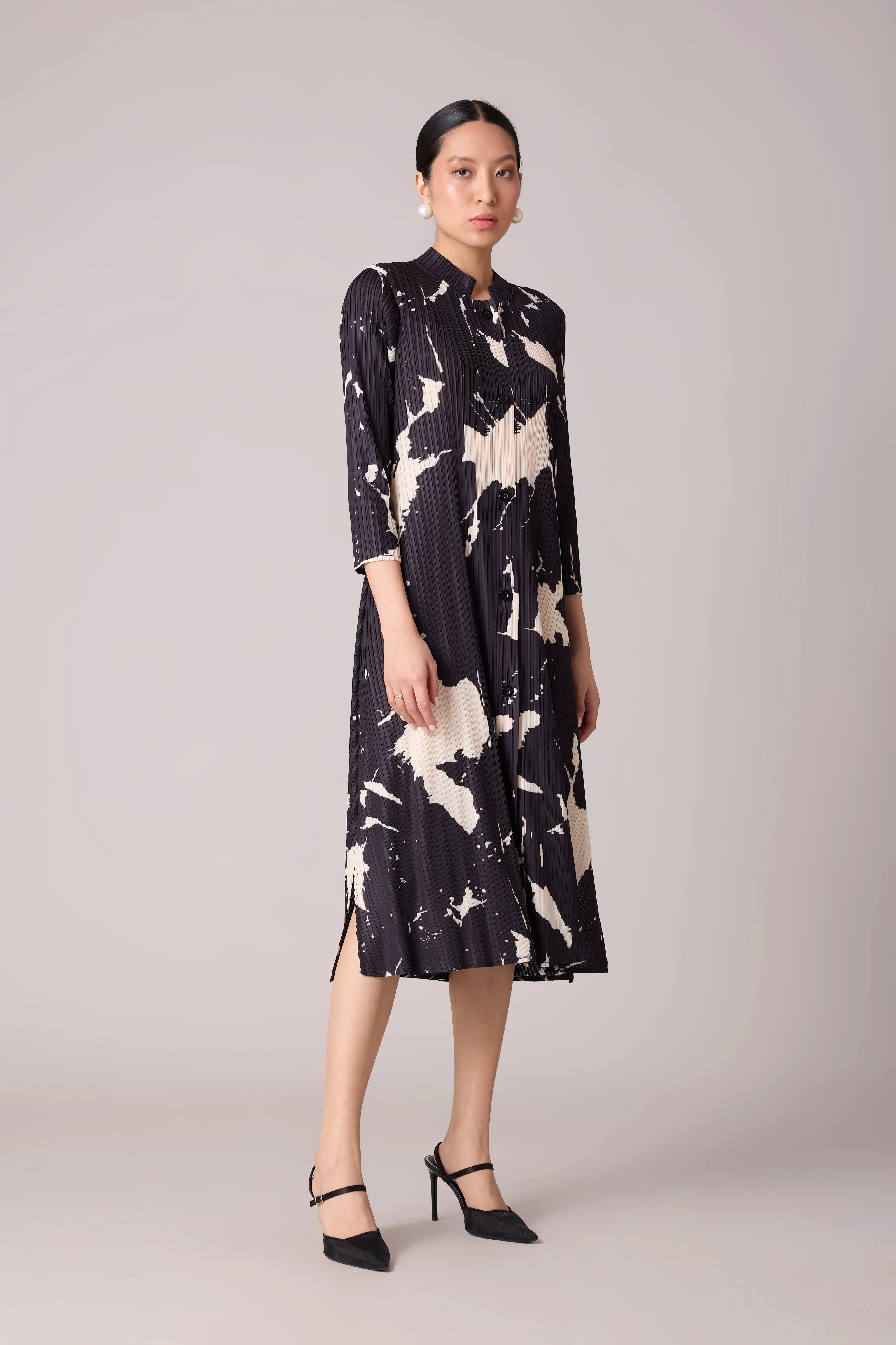 Julia Print Dress - Black