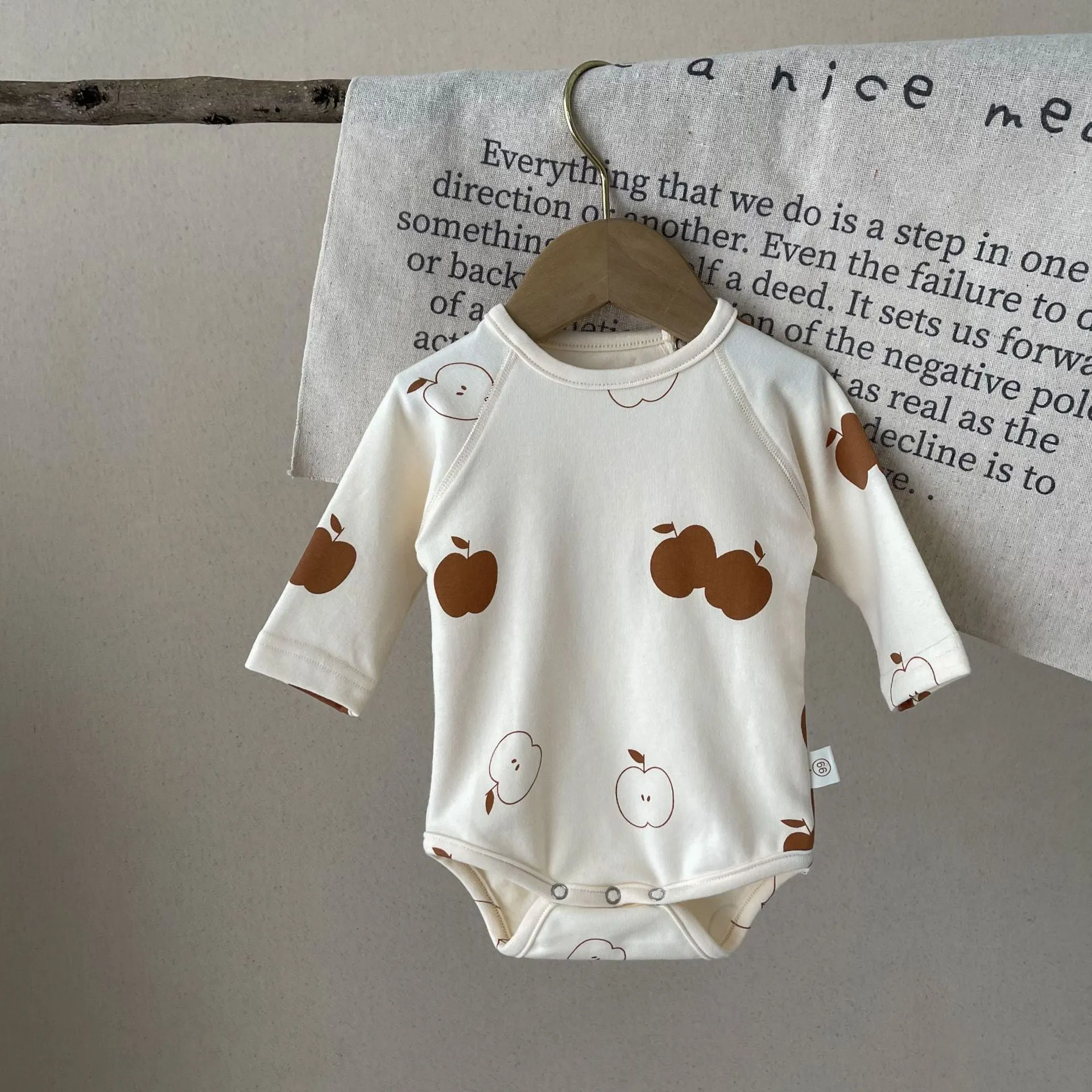 Just Apples Long-sleeve Cotton Onesie