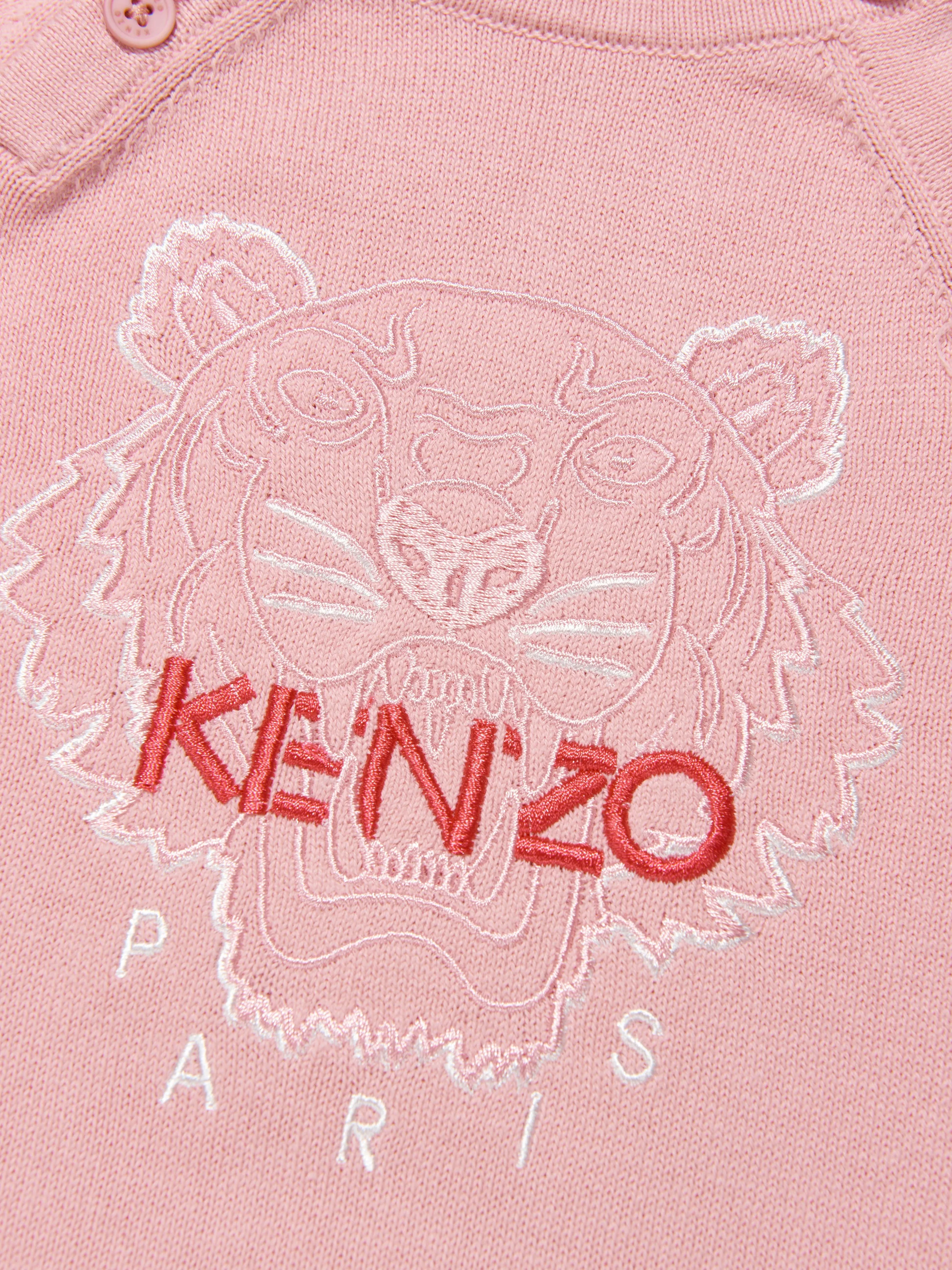 KENZO Baby Girls Organic Cotton Tiger Romper