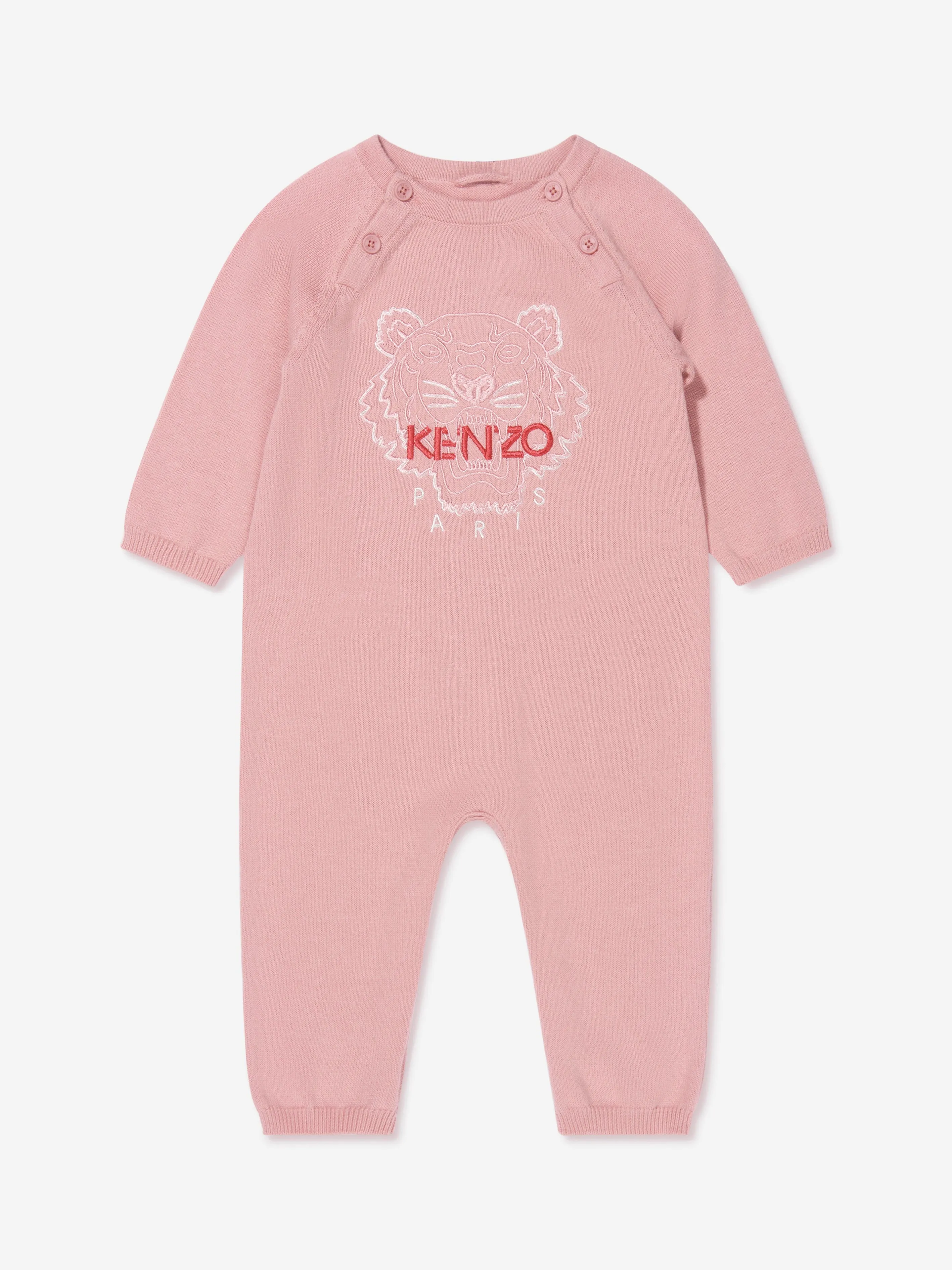 KENZO Baby Girls Organic Cotton Tiger Romper