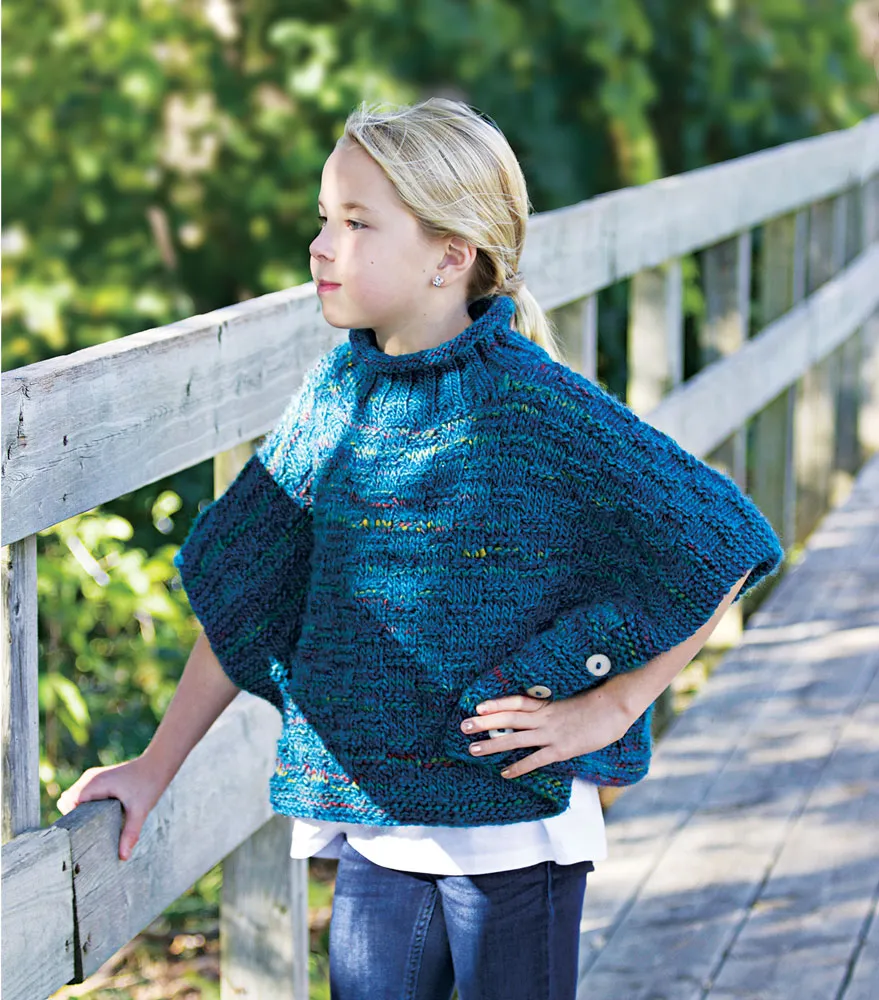 Kid's Button Poncho