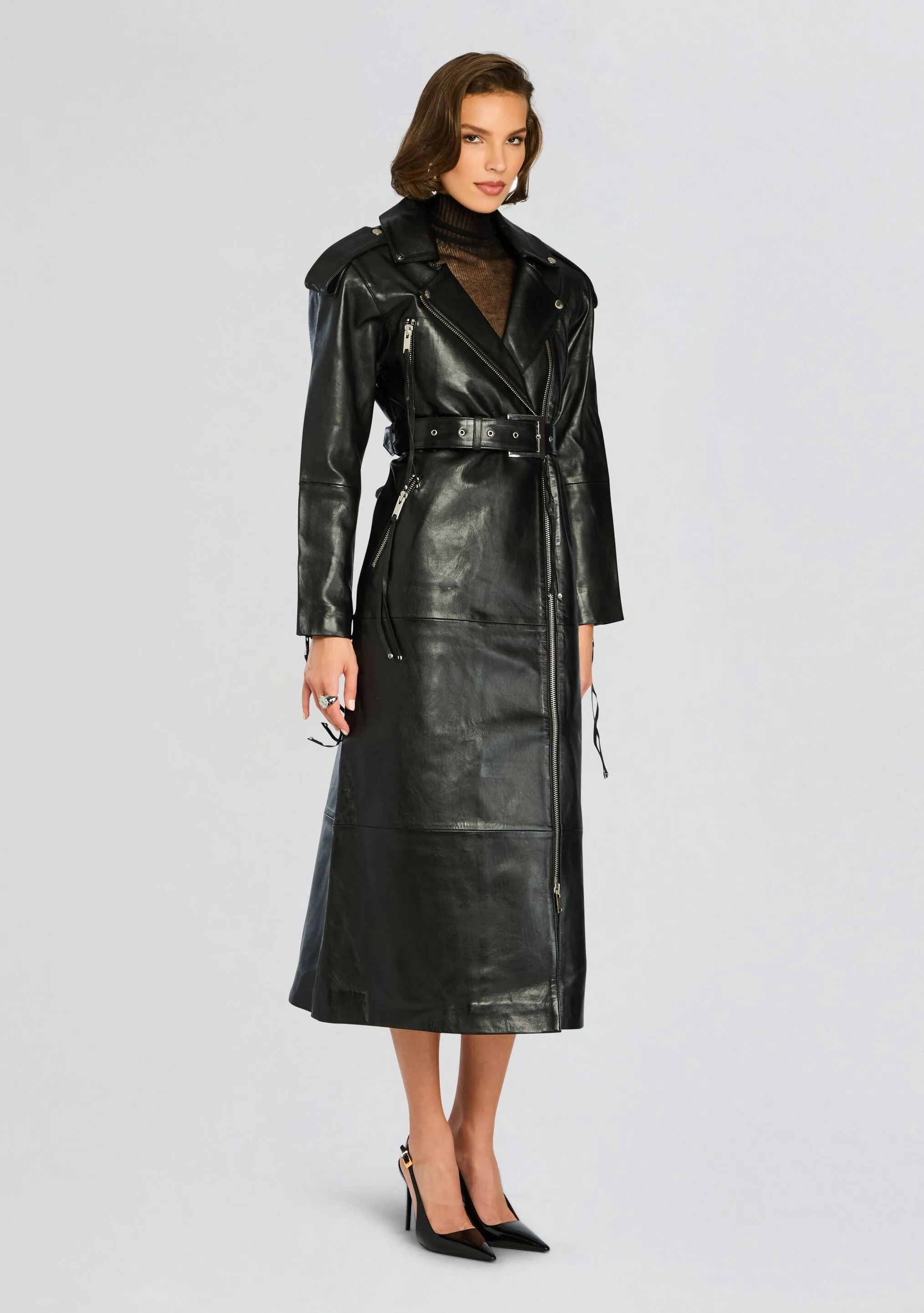 Knightley Leather Trench Coat