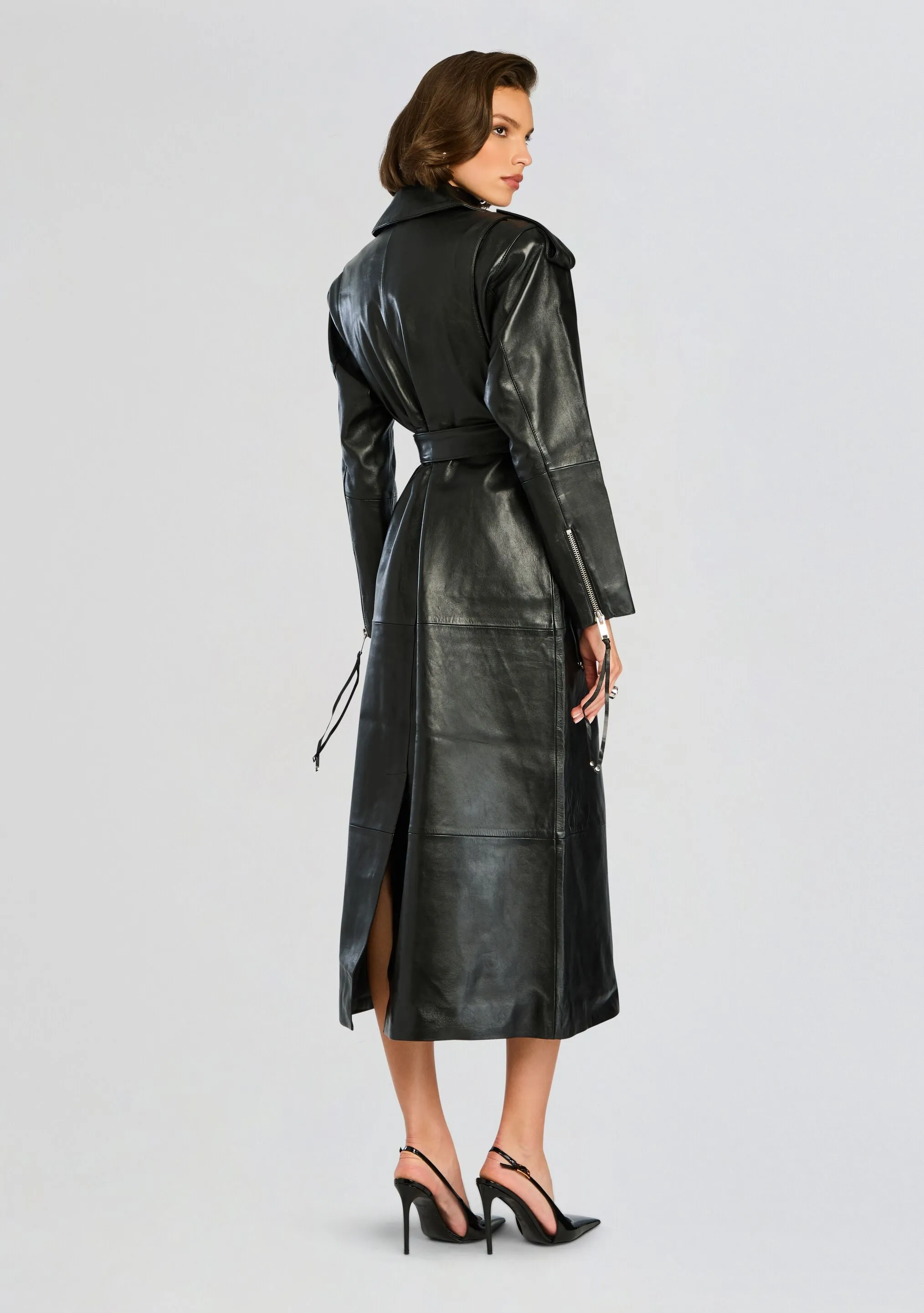 Knightley Leather Trench Coat