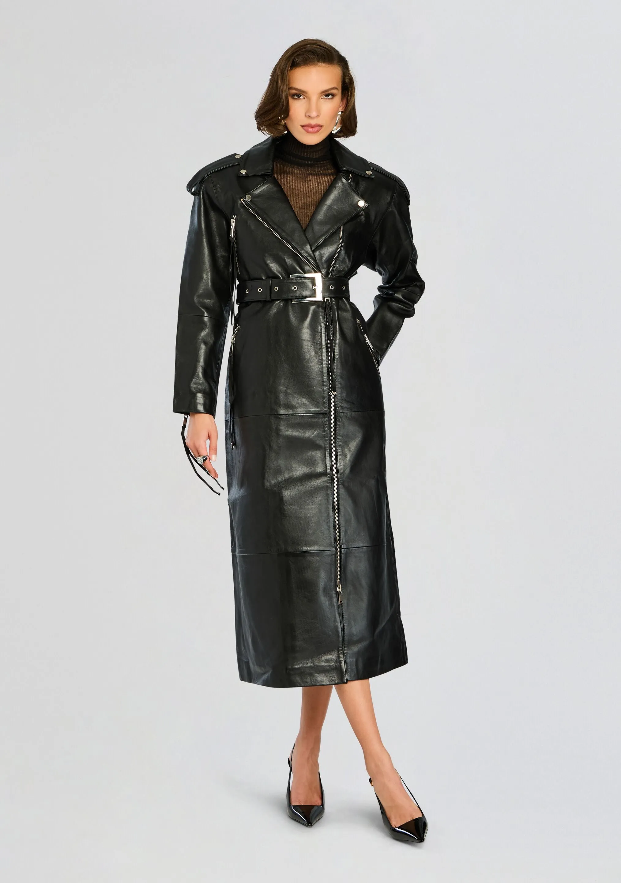 Knightley Leather Trench Coat