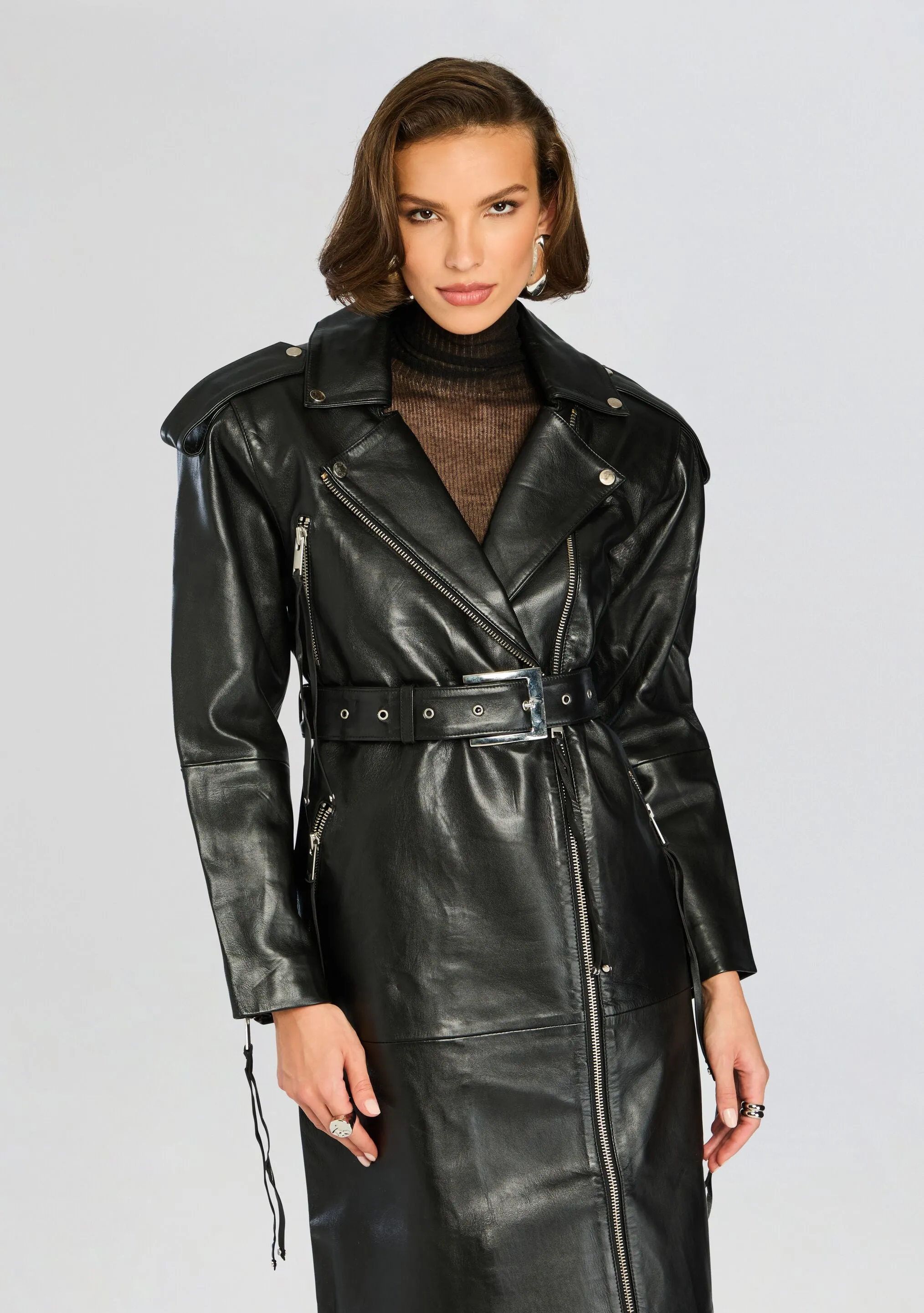 Knightley Leather Trench Coat