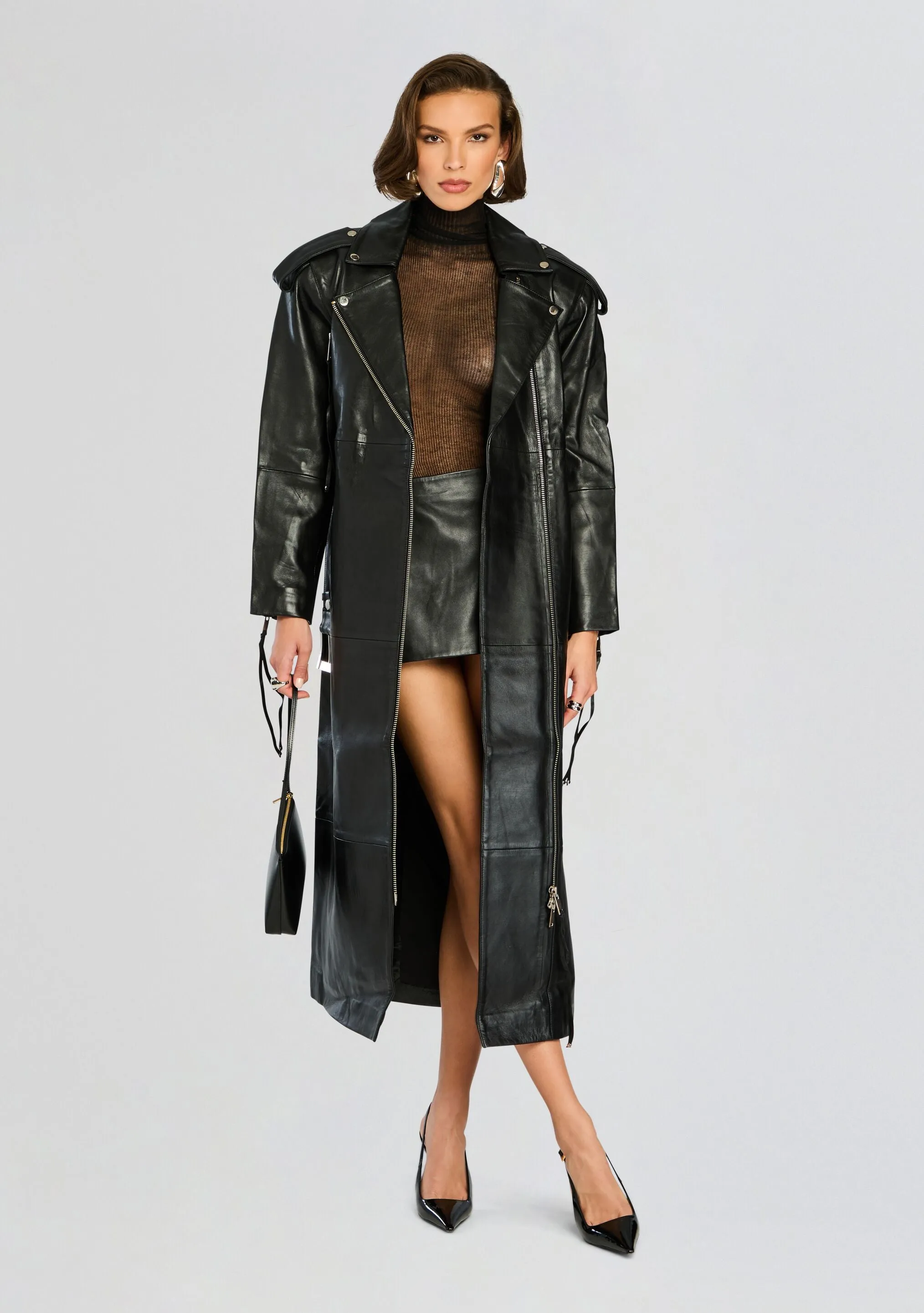 Knightley Leather Trench Coat