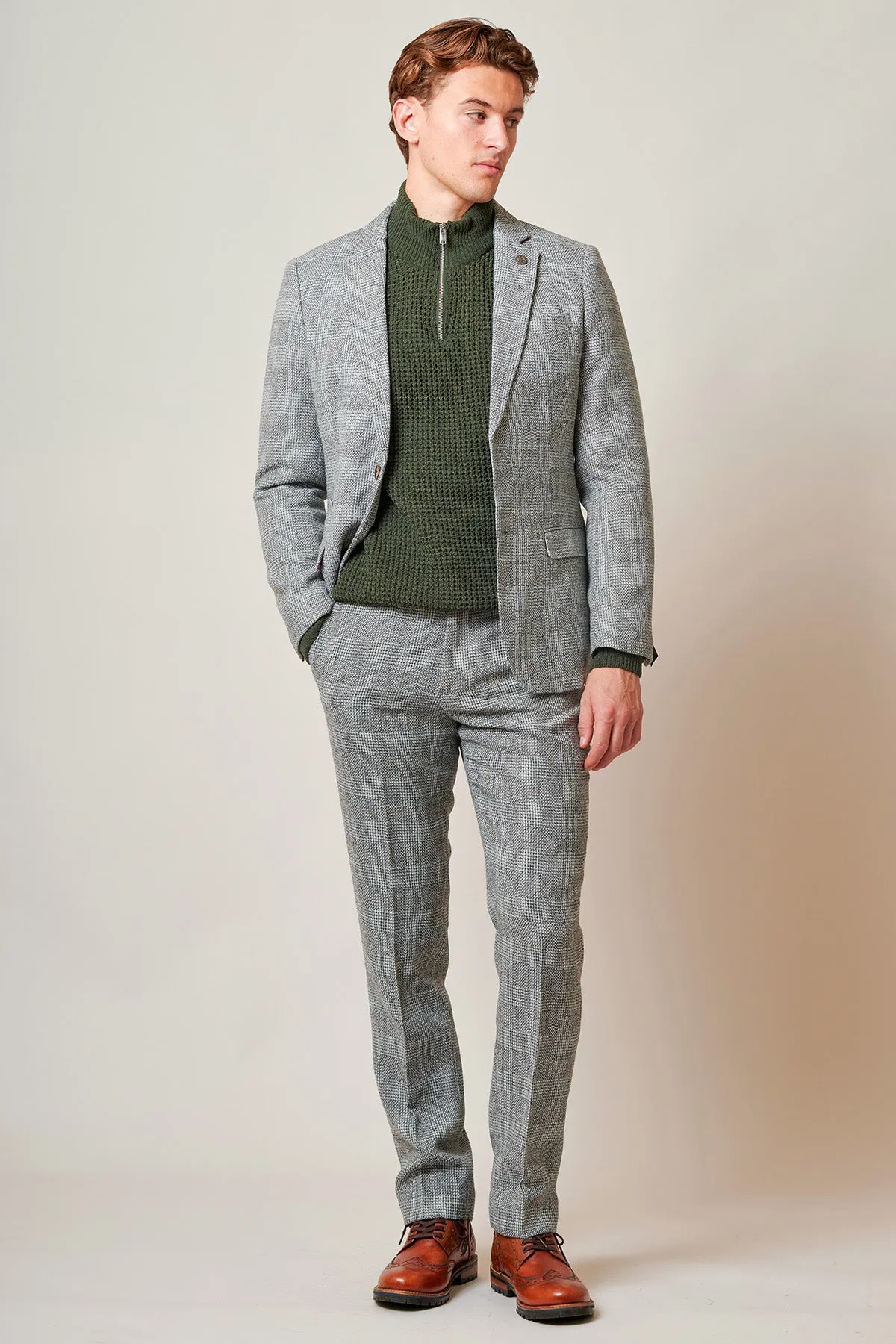 KRIS - Silver Grey Tweed Blazer