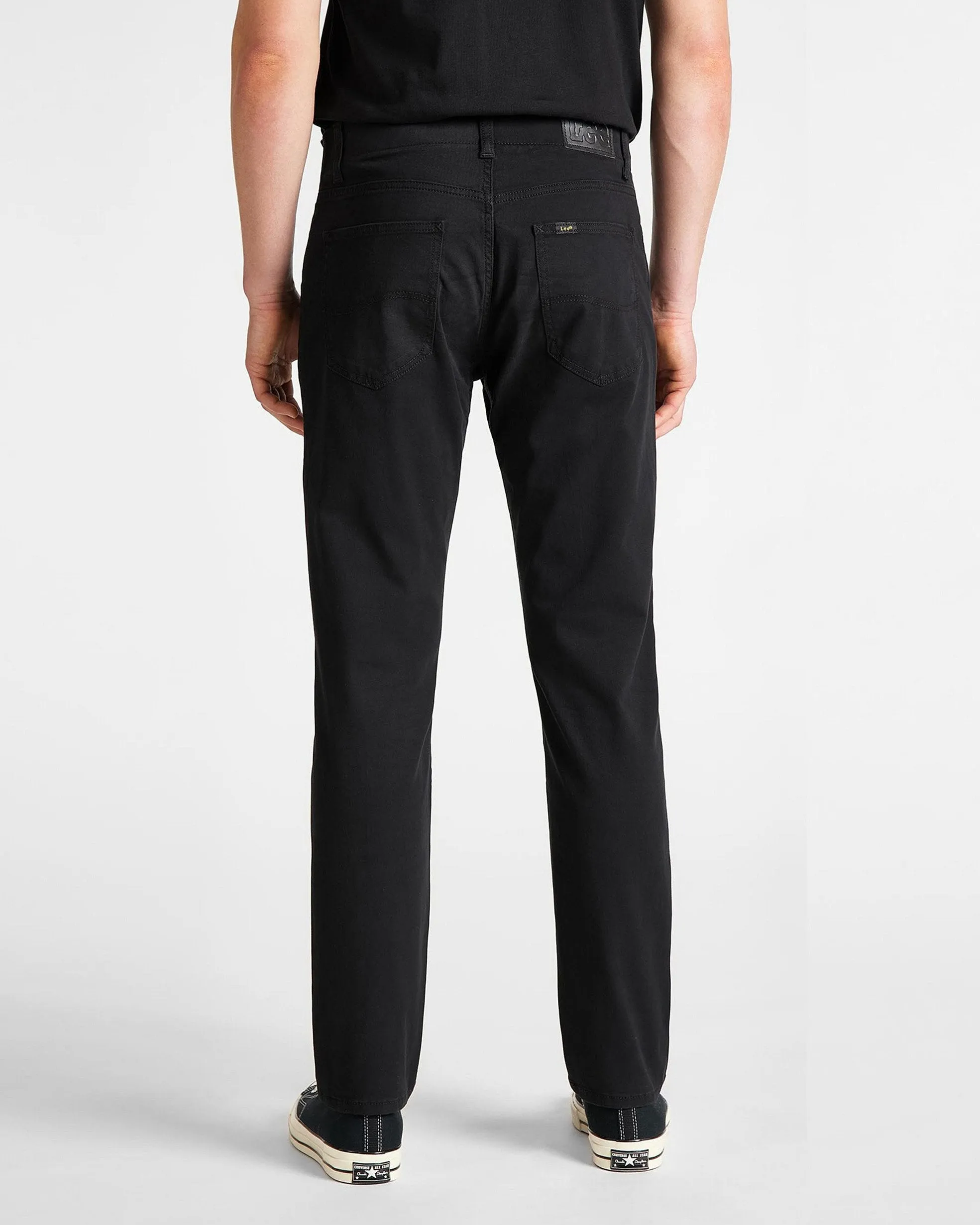 Lee Straight Fit Extreme Motion Mens Cotton Twill Trousers - Black