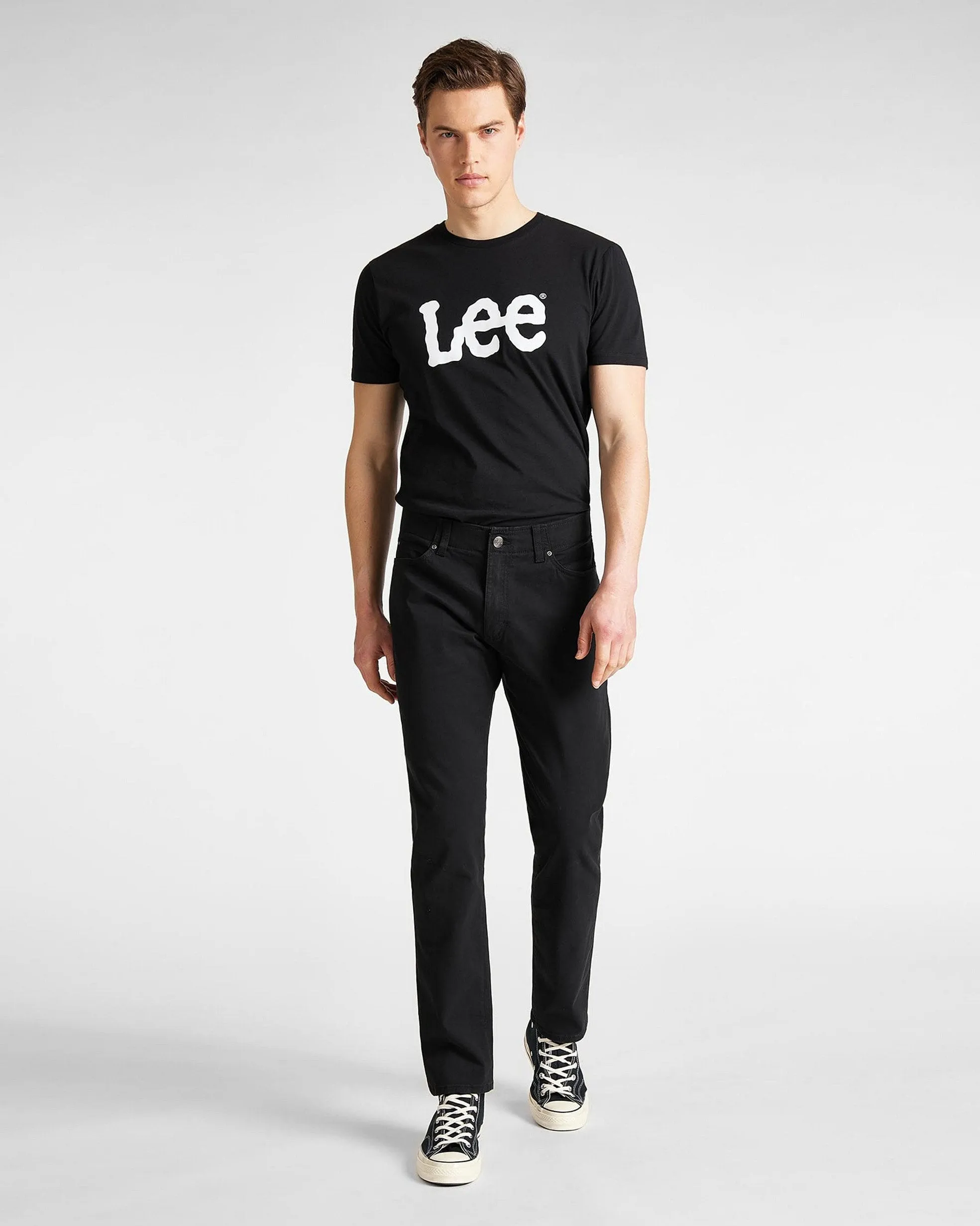 Lee Straight Fit Extreme Motion Mens Cotton Twill Trousers - Black