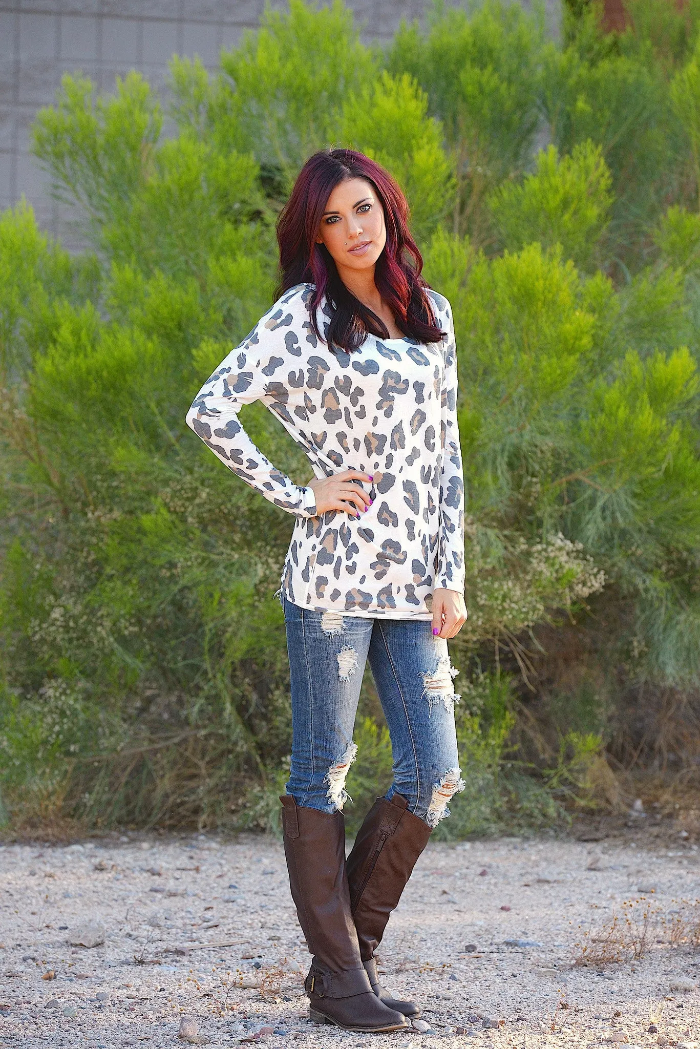 Let's Go Wild Leopard Tunic - Ivory