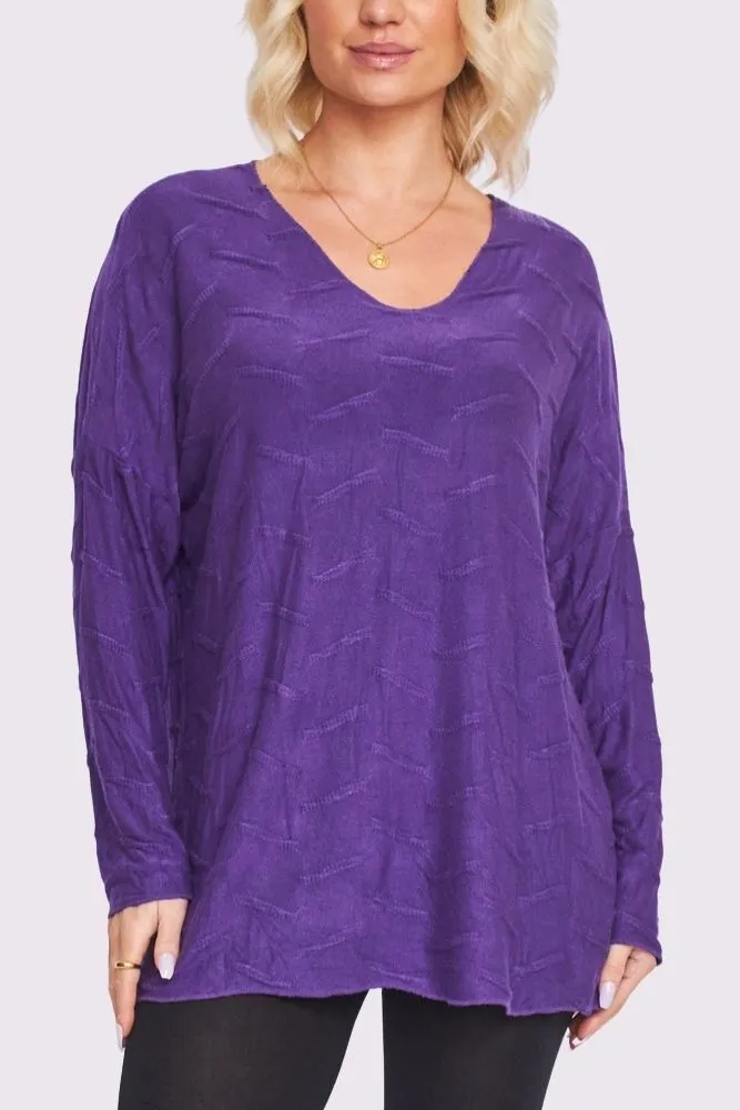 Line Textured Tunic Top