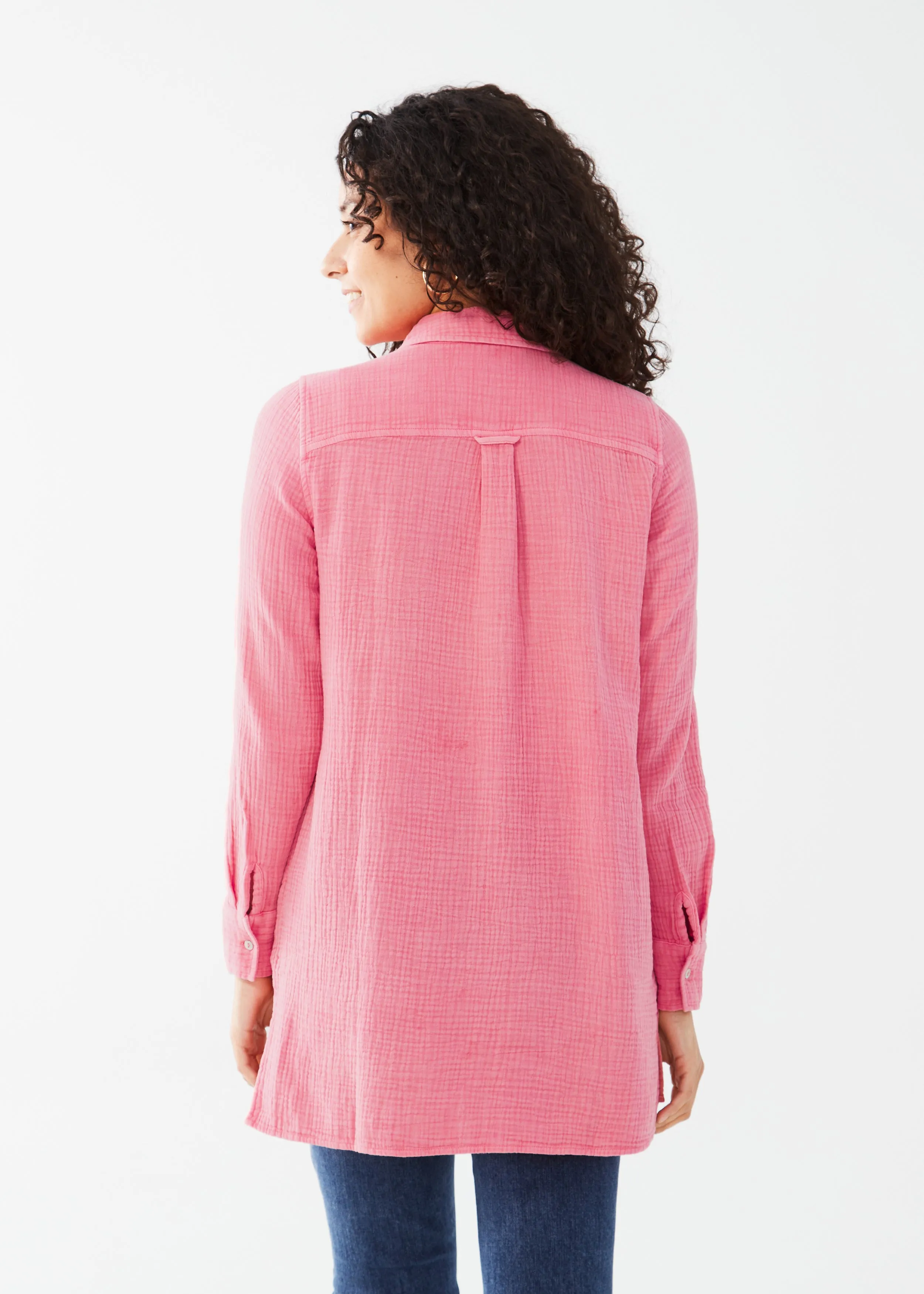 Long Sleeve Cotton Gauze Tunic