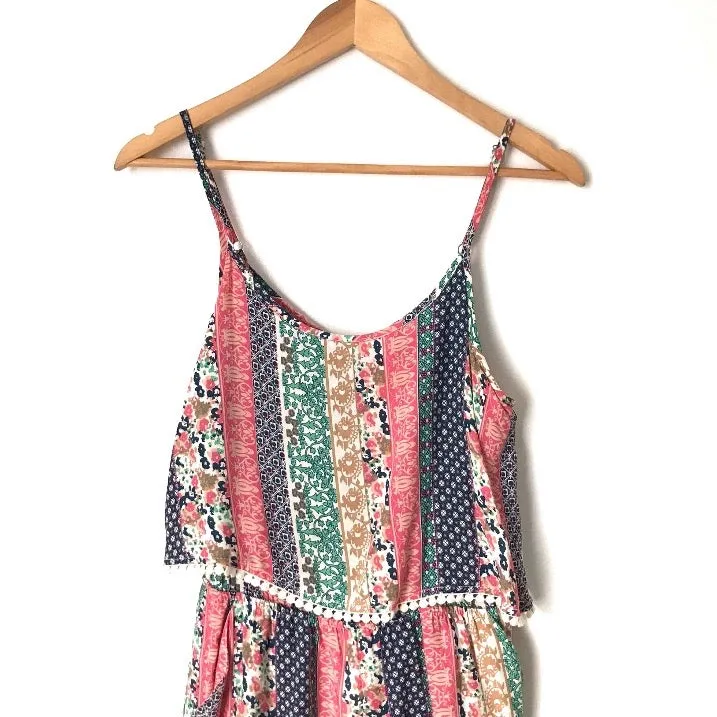 Loveriche Floral Romper with Crochet Detail Hem- Size S