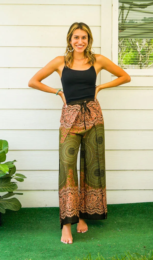 Mandala Palazzo Wrap Pants