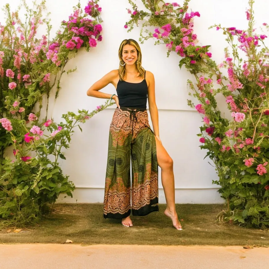 Mandala Palazzo Wrap Pants