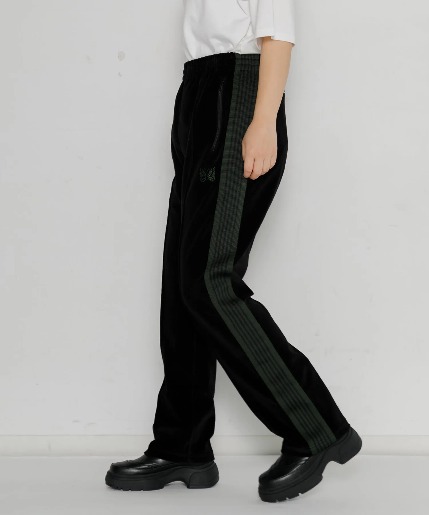 【MEN , WOMEN】NEEDLES Narrow Track Pant - C/Pe Velour