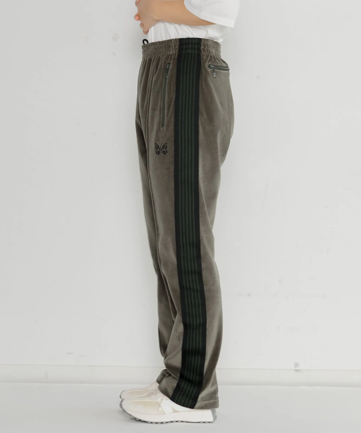 【MEN , WOMEN】NEEDLES Narrow Track Pant - C/Pe Velour