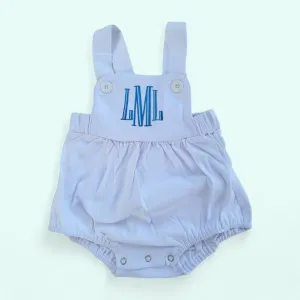 Monogram bubble romper, Baby Boy White romper, Personalized Romper, Boy Romper