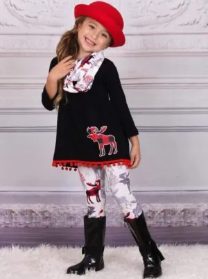 Moose Be Christmas Tunic, Scarf, And Legging Set