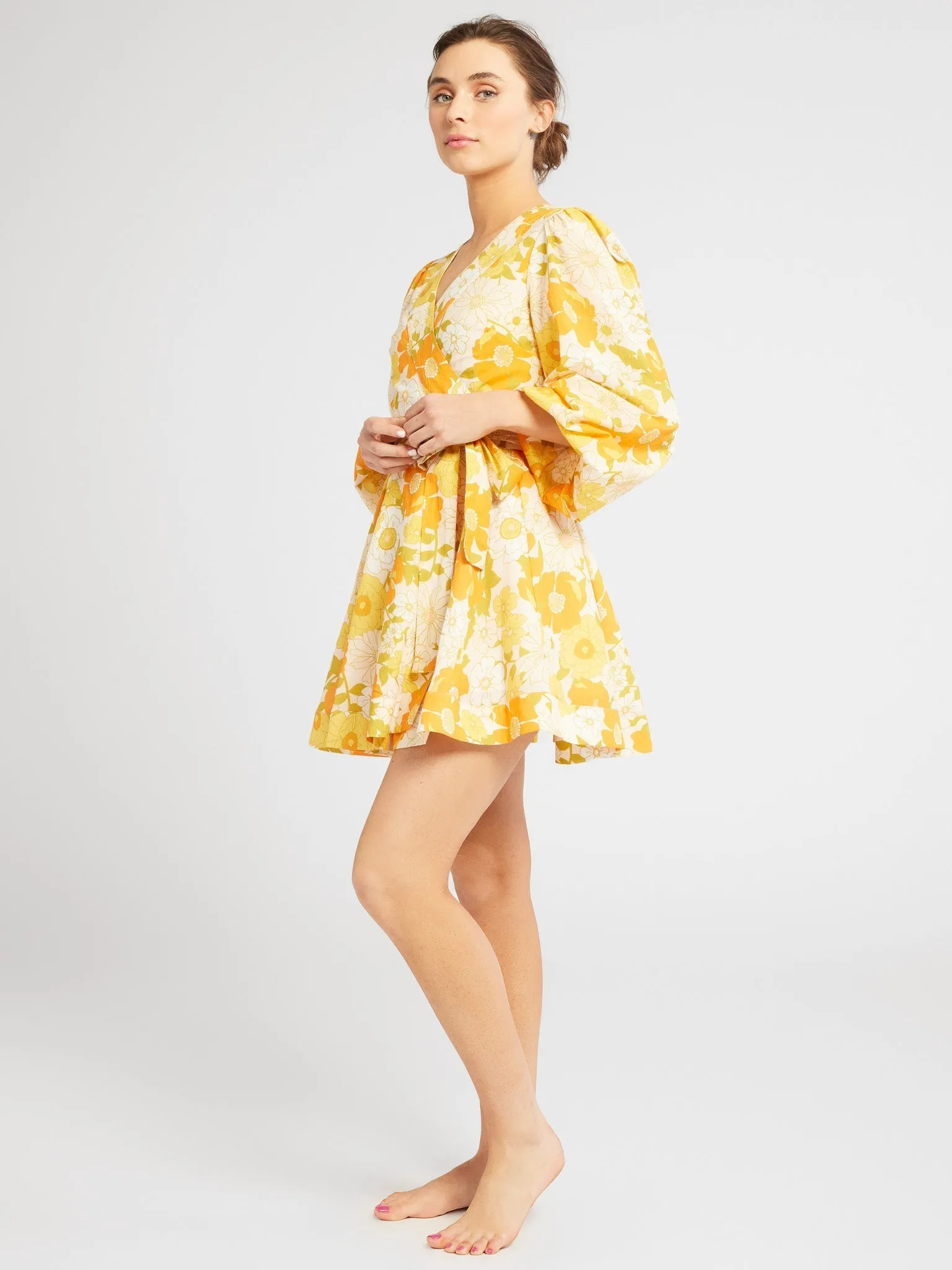 Nan Wrap Dress in Retro Floral