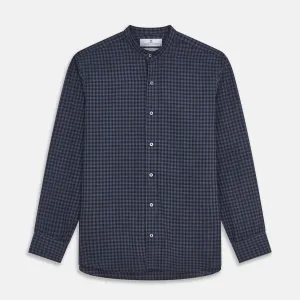 Navy Check Cotton Weekend Fit Blake Shirt